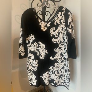 WHITE HOUSE BLACK MARKET‎ Womens Size S Jacquard Sweater Dress 3/4 Sleeve